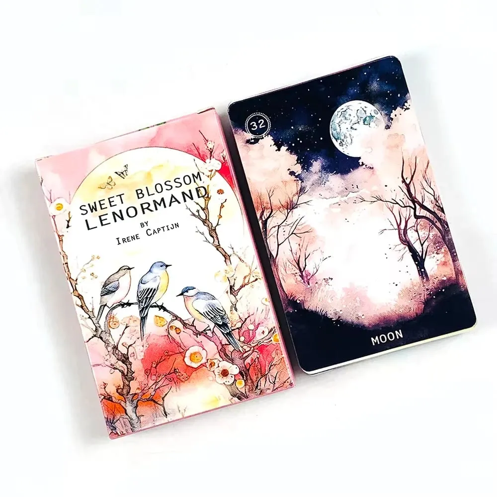 Sweet Blossom Lenormand Tarot Deck 38 Cards For Fate Divinations Family Party Board Game Spiritual Guidance & Collectors
