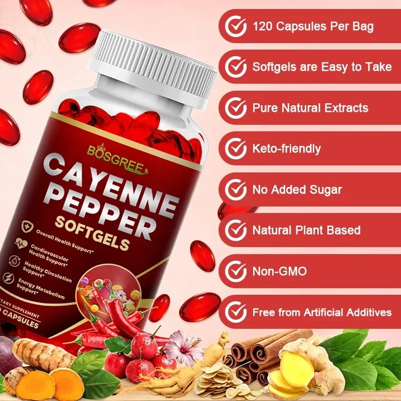 Cayenne bors kapszula – támogatja a szív- és érrendszer egészségét, javítja az emésztést és a vérkeringést D3 K2 vitaminok gyógynövény-kiegészítő