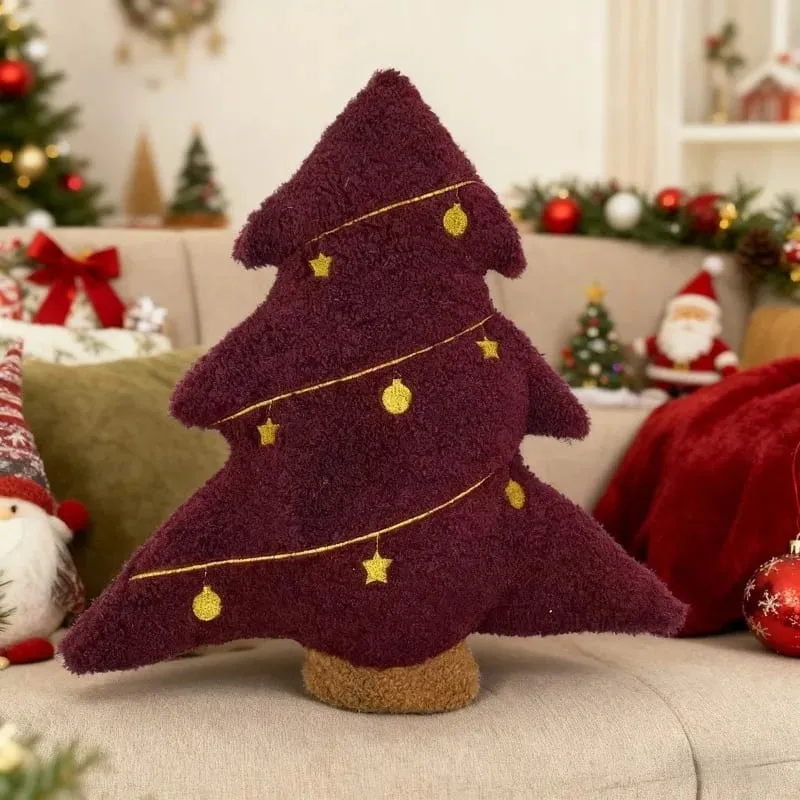 New 40cm Christmas Plush Toys Soft Christmas Tree Pillow Doll Cute Stuffed Xmas Cushion Sofa Room Decoration for Christmas Gifts — image 9