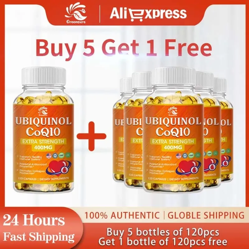 ซื้อ 3 แถม 1 ฟรี - CoQ10 Capsules (ยูบิควิโนน) 400มก. - ช่วยบำรุงสมอง หัวใจและพลังงาน – อาหารเสริมที่มีการดูดซึมสูง