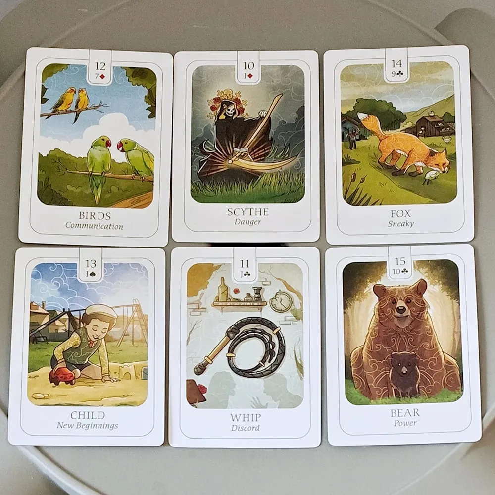 Simplicity Lenormand Deck 41 Pcs Beautifully Illustrated Cards 9*6cm with Meaningful Symbolism with Yes No Maybe Cards