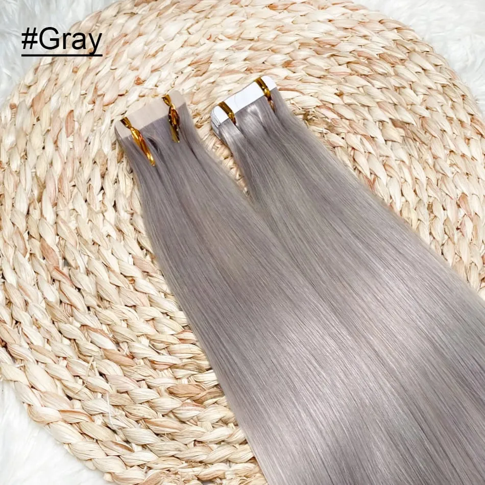 High Quality Tape Hair Extensions Full Ends Straight Hair 18-30 Inch Double Sided Adhesive Tape in Different Colors — image 18