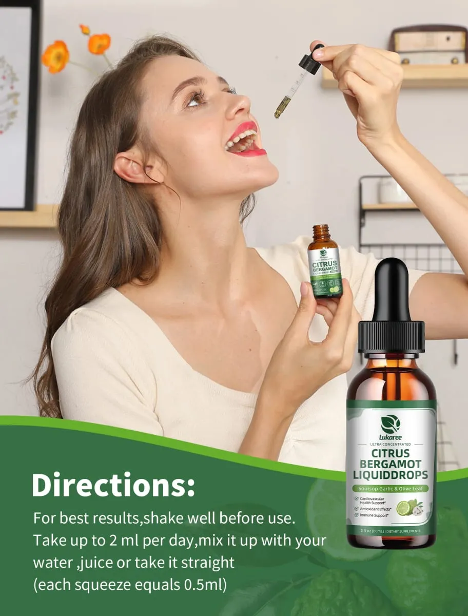 Lukaree Organic Citrus Bergamot Drop Support Immunity Cholesterol and Cardiovascular Health Antioxidant — image 6