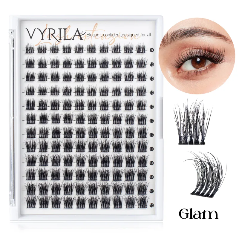 Individuální řasy Cluster C Curl Mix Shluky řas 3D Wispy DIY prodloužení řas 0,1 mm Super tenký pásek Obnovitelné přírodní řasy