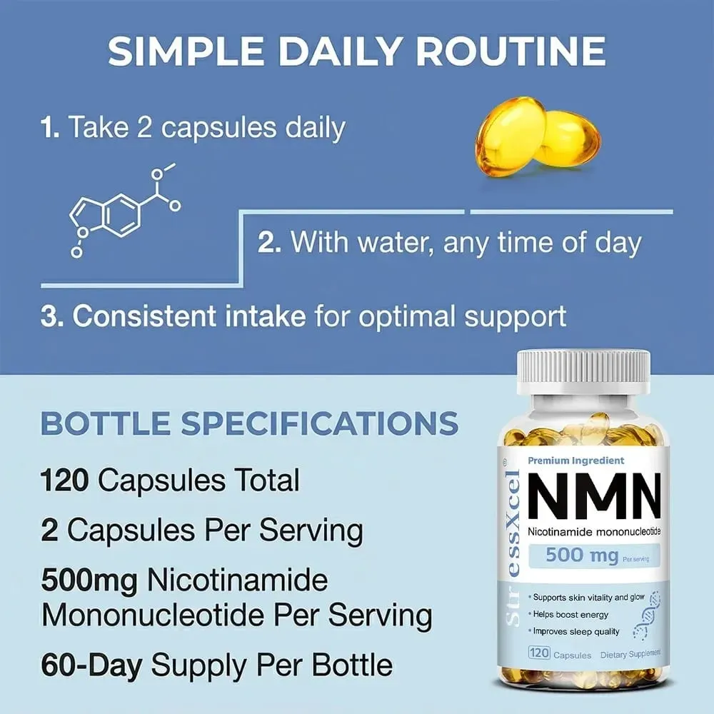NMN Nicotinamide Mononucleotide - Supports Cell Repair and Growth Reduces Wrinkles and Increases Skin Elasticity — image 4