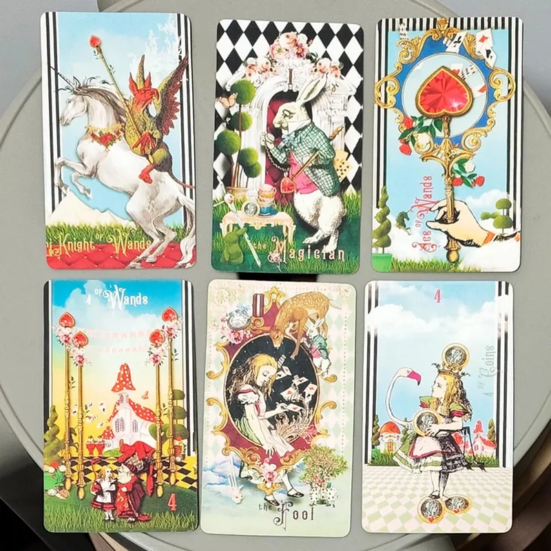 Alice in Tarotland: A Whimsical 78-Card Journey Down The Rabbit Hole – Classic Deck Tarot 10,3*6cm — image 4