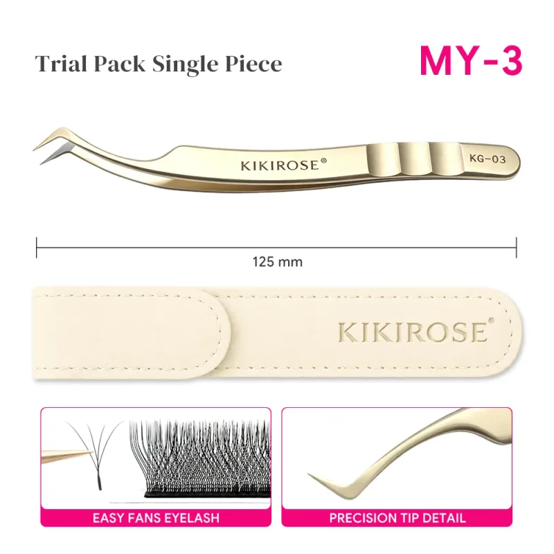 Precision Lash Applicator Tweezers for Eyelash Extension Cluster Lashes False Eyelash Stainless Steel Salon Makeup Tool