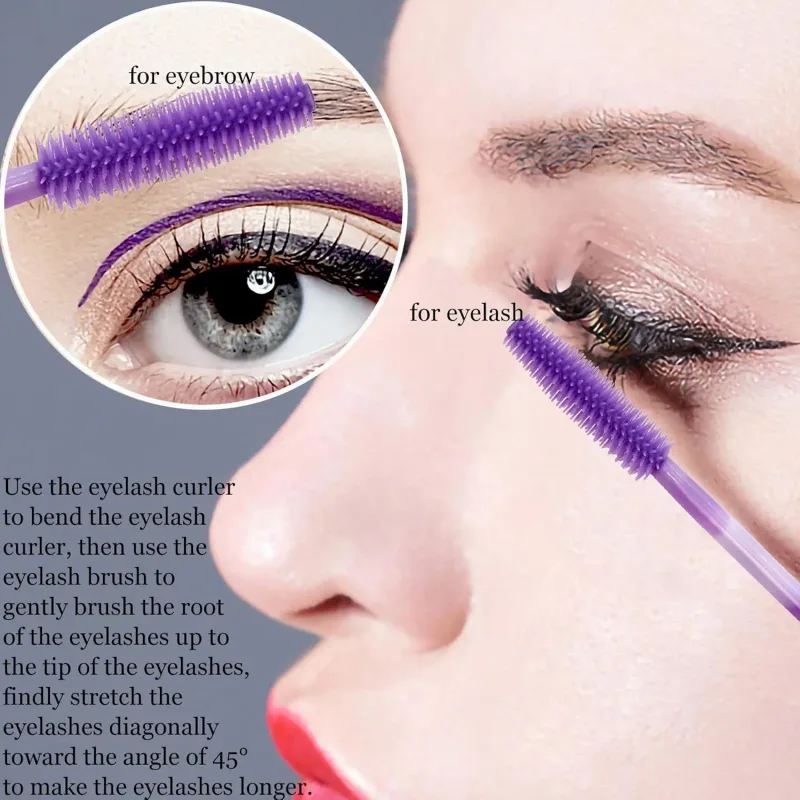 100PCS Eyelash Brush One-Off Disposable Eyelash Mascara Brushes Mascara Wands Disposable Lip Applicators liner Brushes Women — image 5