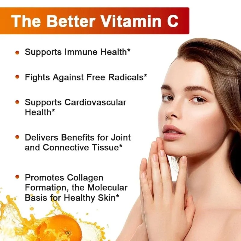 リポソームビタミン C 1500mg 高吸収ビタミン C 免疫システム & コラーゲン高効力脂溶性アスコルビン酸サプリメント — image 5