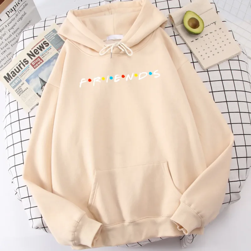 Sitcom Phim Bạn Bè In Hình Nam Hoody Hàn Quốc Trang Áo Đơn Giản Cổ Tròn Có Mũ Trùm Đầu Phố Oversize Thu Quần Áo Nam