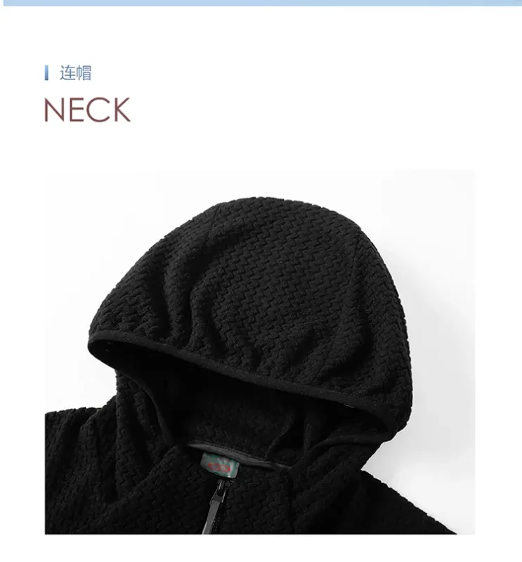 Fashionable and Versatile Warm Hooded Coats, High-quality Men's Zipper Coats for Fall/winter,Casual Sports Fitness Sweatshirts — image 5