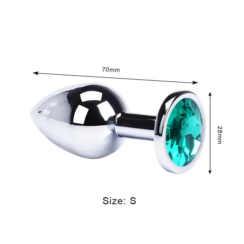Stainless Steel Anal Plug Butt Plug With Jewelry Colorful Crystal Anus Plug Adults Sex Toys for Men Women Gay Adult Game Sex Toy — image 12