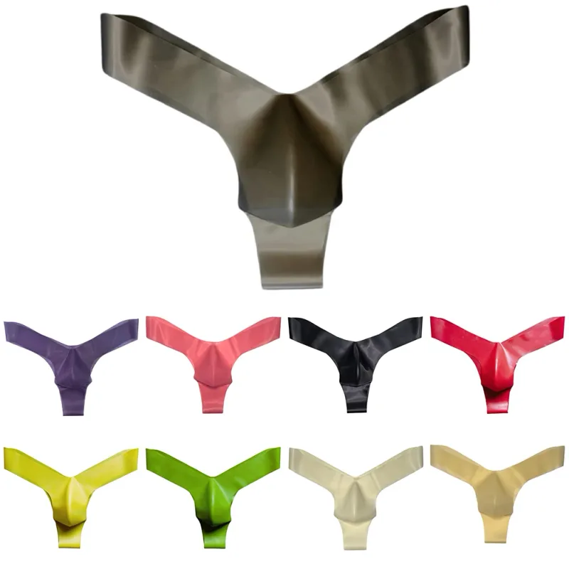 Transparent Latex Thongs For Men Briefs For Men Erotic Underpants Latex Underwear G-Strings Underwear Sexy Lingerie — image 6