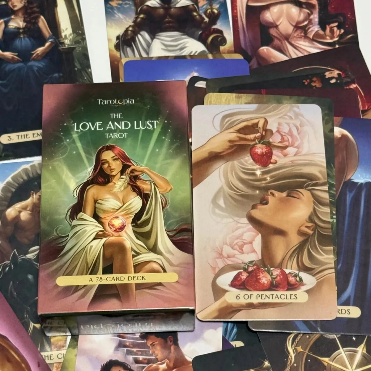 The Love and Lust Tarot Modern Art Style 10.3*6cm 78-Card Deck for Passion Intimacy & Soulful Love Readings -