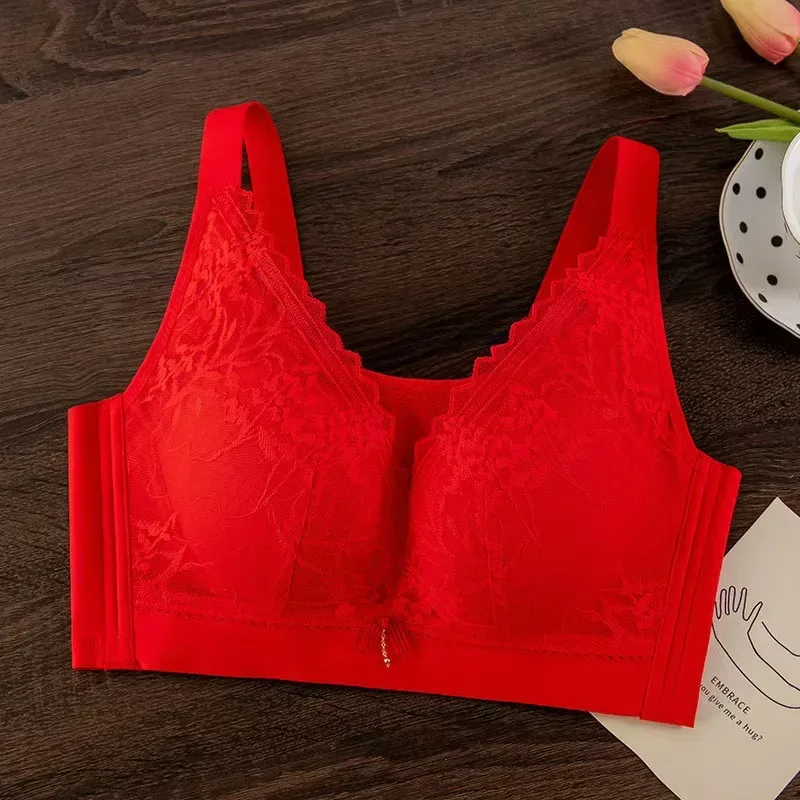 Plus Size Ladies Bra Thin No Steel Ring Comfortable Breathable Bras Adjustable Underwear Push Up Sexy Women Lingerie Bra BCD Cup — image 9