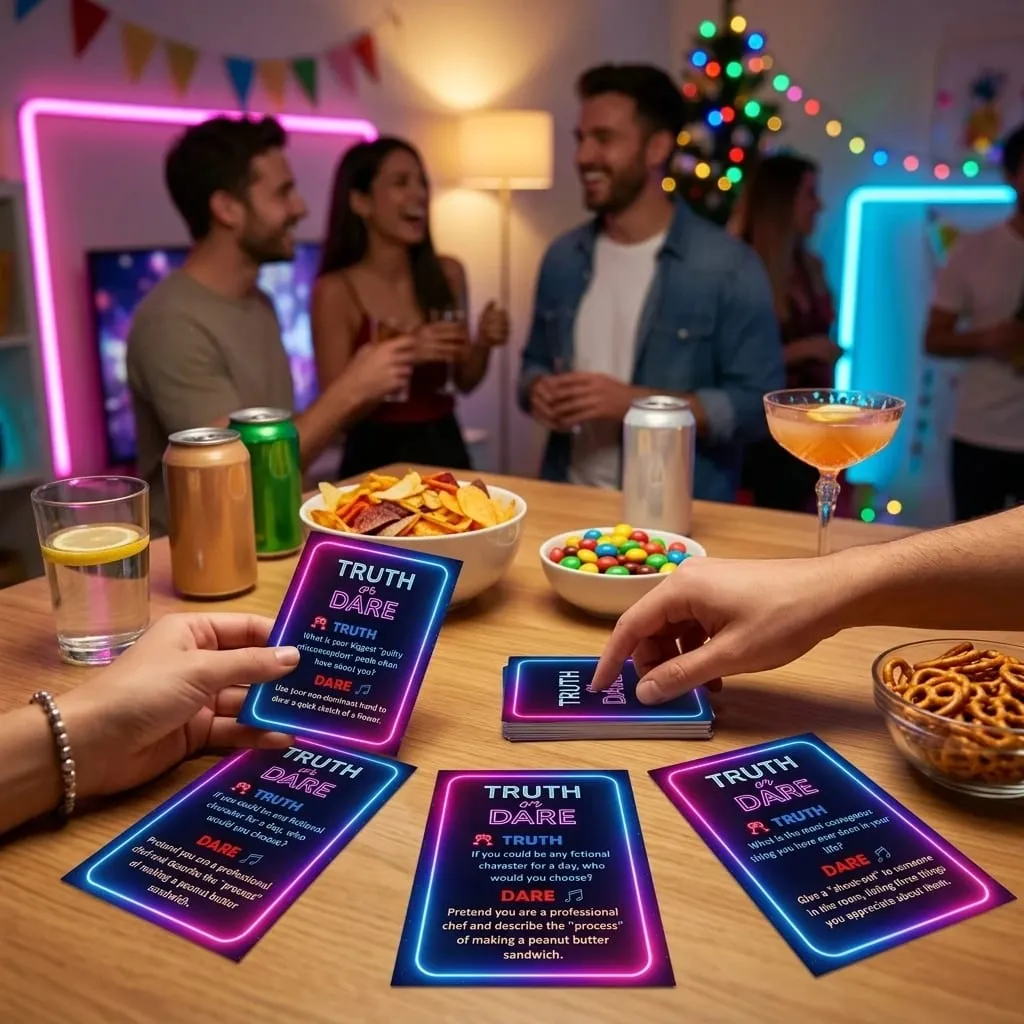 50-Card Truth or Dare: Fun Portable Icebreaker Party Card Game for Family Dorm & Holidays,Back to School Fall Winter Hallowee — image 6