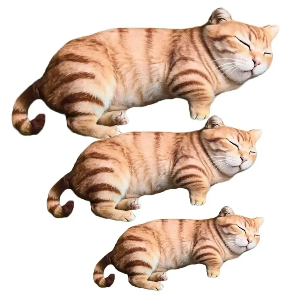 Plush Material Animal Body Pillow PP Cotton Filled Soft Texture Poultry Throw Pillows Cat Pattern 40cm Size — image 4