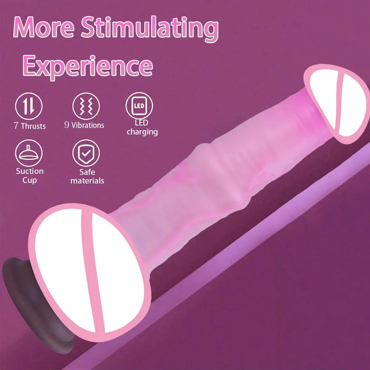 Kæmpe realistisk heste-dildo-vibration til kvinder teleskopisk fremstød dildo-kontrol opvarmning penis dyr dildoer vibrator sexlegetøj — image 5
