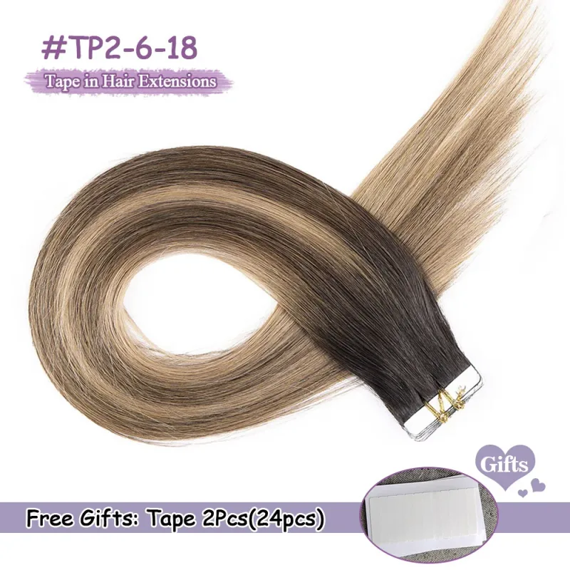 Seamless Tape In Extensions Human Hair Remy Tape In Human Hair Extensions Invisible Natural Hair Extensions For Women 50g/100g