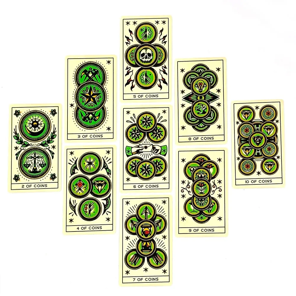 Hot-selling Tattoo Tarot Cards A 78 Tarot Deck PDF Guidebook Future Divination Borad Playing Games Family Gathering Card Game — image 5
