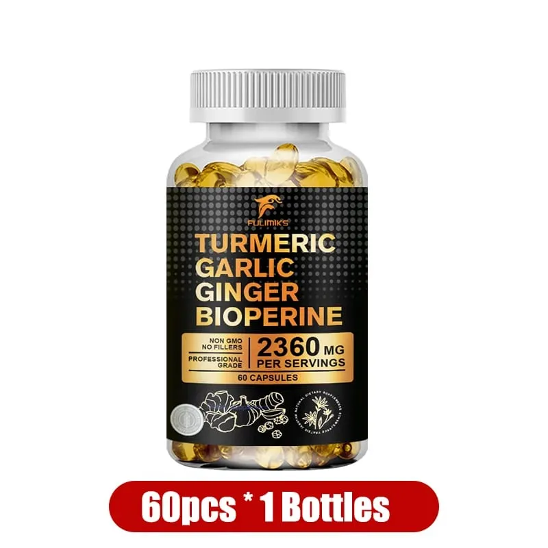 Buy 2 Get 2 Free! Turmeric Curcumin Supplement with BioPerine & Garlic for Joint Support Immune Health & Anti Inflammatory