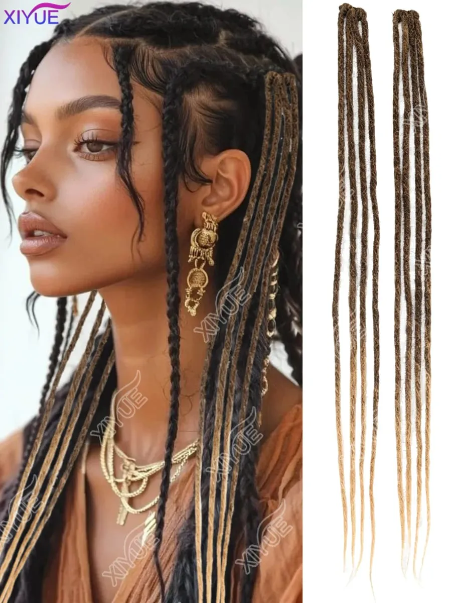 24 Inch Synthetic BB Clip Dreadlock Hair Extensions Dreadlock Extensions Hip-hop Ombre Hair Extensions African Tribe Style XY — image 7
