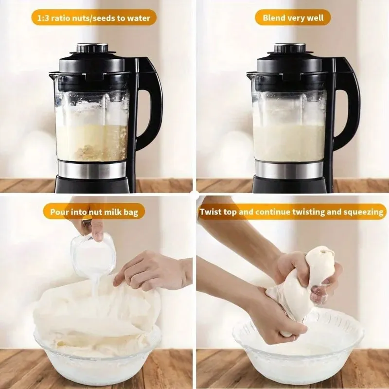 1/3Pcs Reusable Cheesecloth Bags For Straining Coffee Filter Strainers Mesh Pouch Squeezable Natural Straining Nut Milk Fi — image 9