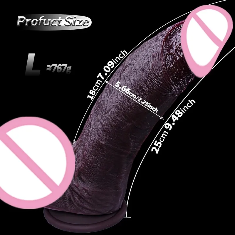 Huge Thick Realistic Dildo Girthy XXL Big With Large Suction Cup Dual Density Silicone Vagina Anal Play Sex Toys Men Women Gay M — image 10