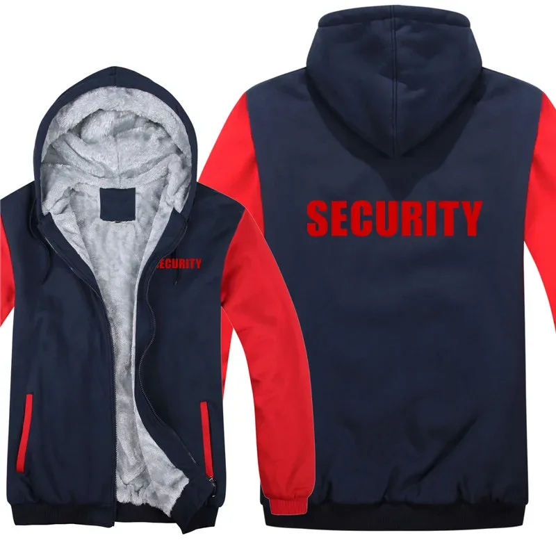 Security Hoodies Men Cool Winter Thicken Wool Liner Security Professional Work Clothes Sweatshirts Pullover Jacket — image 25