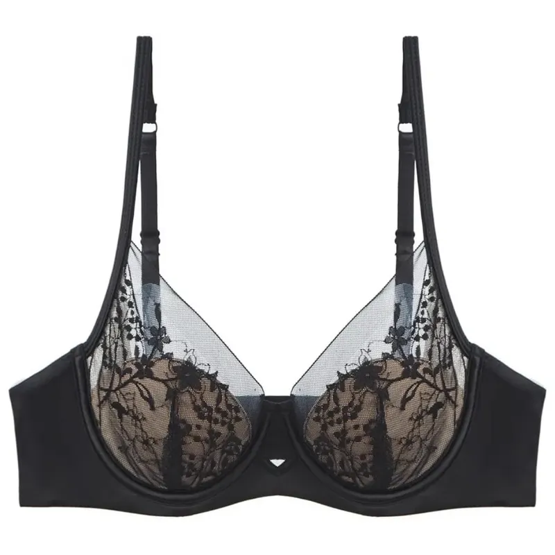 Elegant Lace Lingerie Set Thin Cup Minimizer Bra Panty Breathable Comfort Intimates Suit For Big Bust Size 32‑38 Daily Underwear