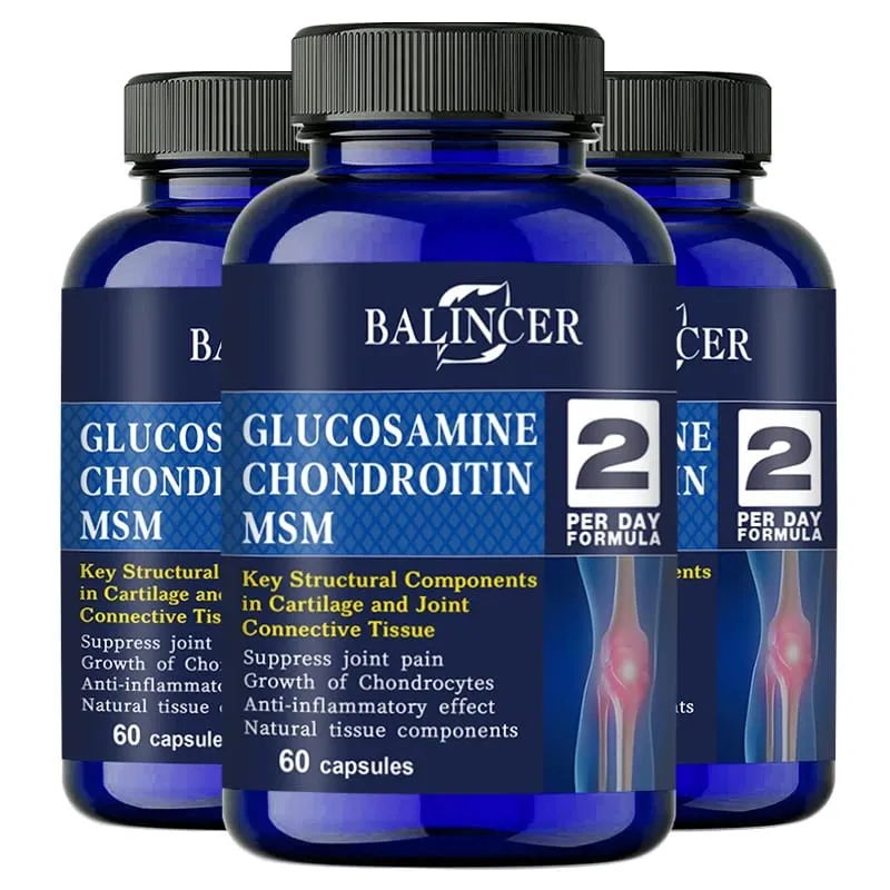 Glucosamine Chondroitin MSM - for Joint and Knee Health Immune System Non-GMO 120 Capsules