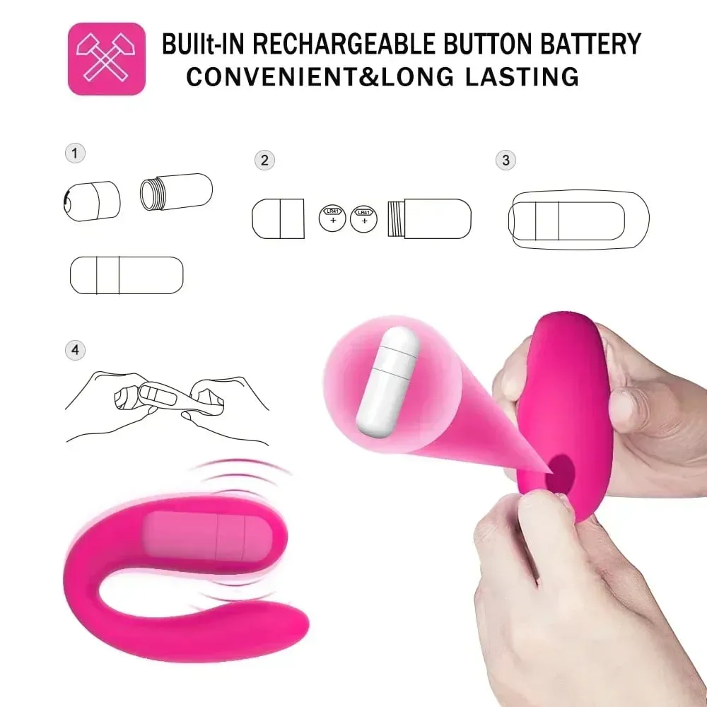 U-vorm clitorisstimulator Draagbare vrouwelijke vaginale vibrator G-spot stimulator Kleine krachtige kogelvibrator Draagbare seksspeeltjes
