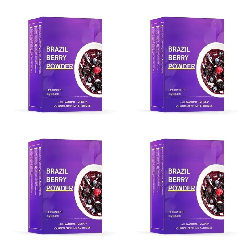 Acai Berry Powder Health Supplement All Natural Herbal-based Formula 3g X 20Packs — Helps Brighten The Skin and Resist Oxidation