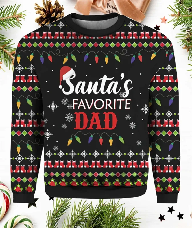 Funny Santa Claus Graphic Ugly Christmas Sweater 2026 Men Fashion Autumn Winter 3D Printed Sweatshirt Casual Oversized Pullovers — image 9