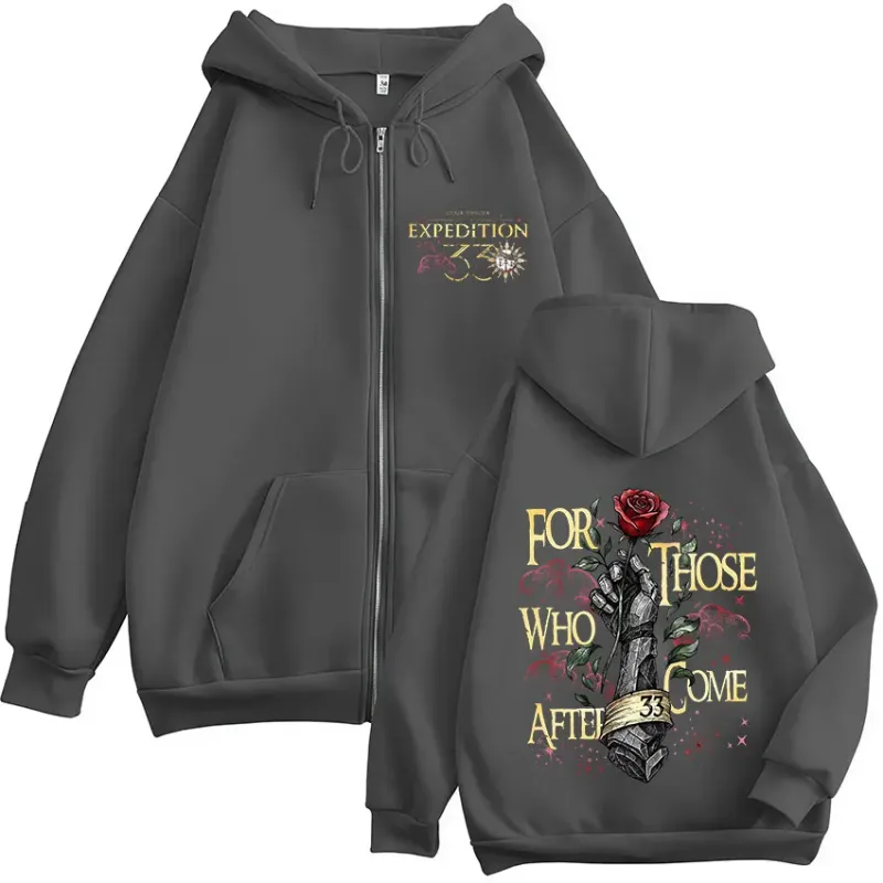 Game Clair Obscur Expedition 33 for Those Who Come After Zipper Hoodies Men's Clothing Fashion Zip Up Sweatshirts Jacket Coats — image 4