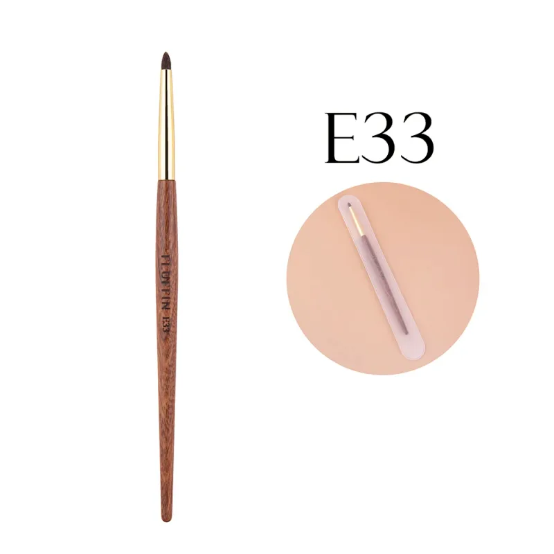 Professional Horse Hair Eyeshadow Crease Blending Brush Eyeliner Smudge Makeup Tool Rosewood Handle Copper Pipe Eye Brushes — image 11