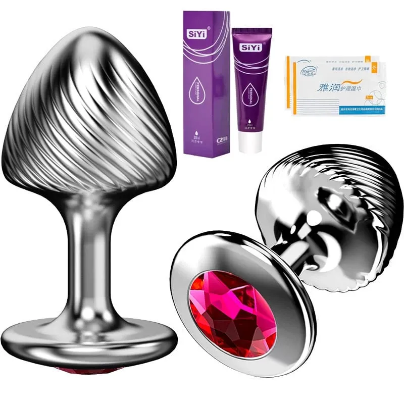 Ribbed Mushroom Metal Butt Plug Beginner Anal Plug Prostate Massage Dildos Masturbation Stimulator Adult Sex Toys For Man Women — image 17