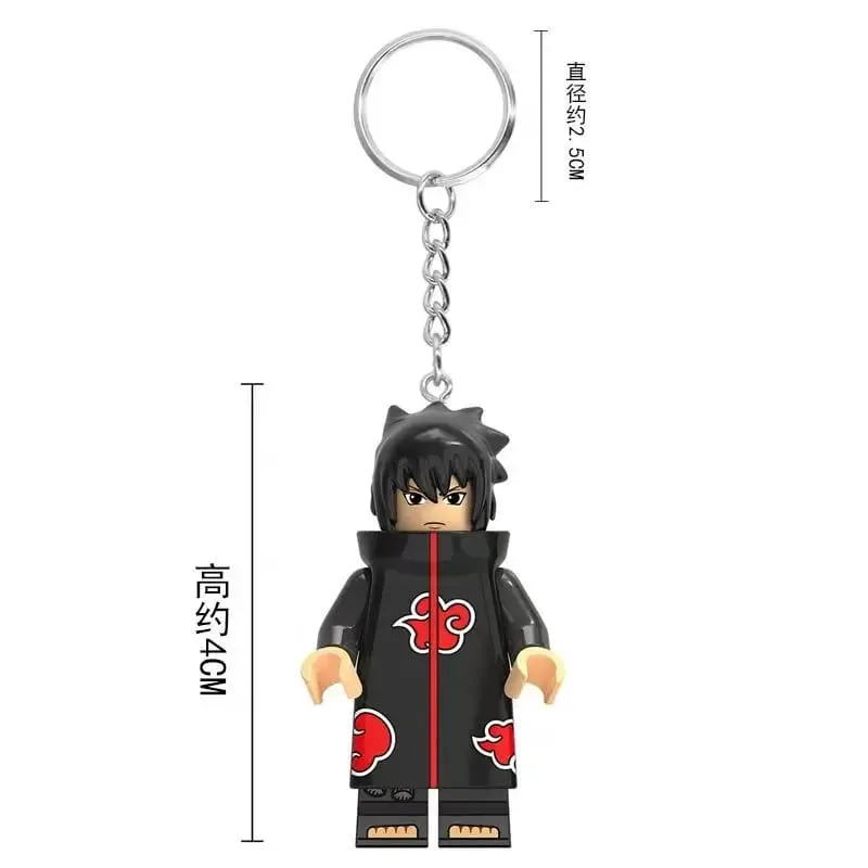6style Beautiful Handmade 3D Cartoon Naruto anime peripherals keychain cute mini movable Figures Heads Assembly keychain gift — image 3