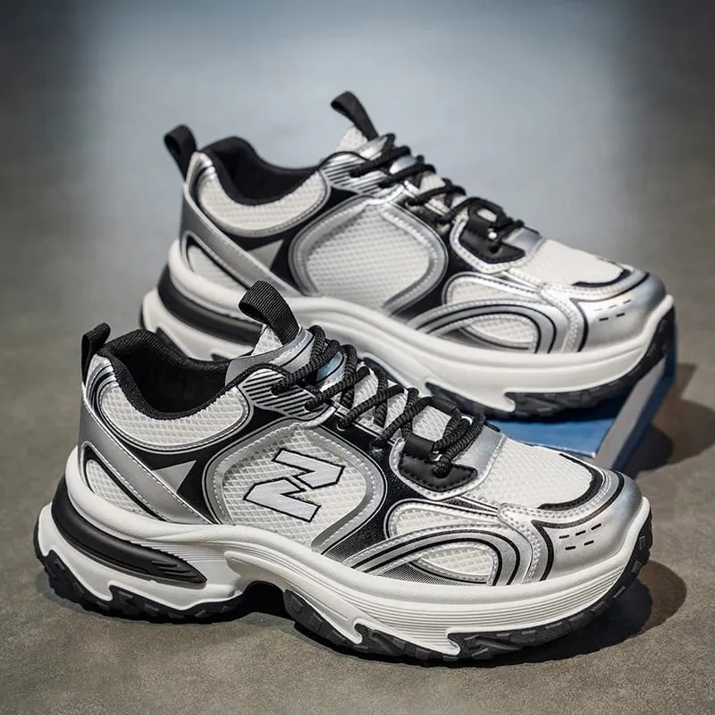 2025 New Thick - Soled Height - Increasing Men's Sneakers Retro Style Mesh Breathable Versatile Casual Shoes