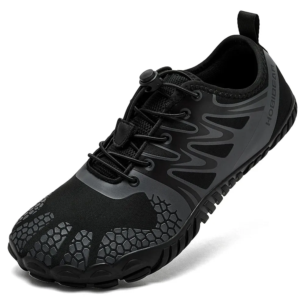 Chaussures pieds nus à bout large pour unisexe, baskets de marche en cuir artificiel en cuir artificiel, chaussures minimalistes à bande élastique sans chute