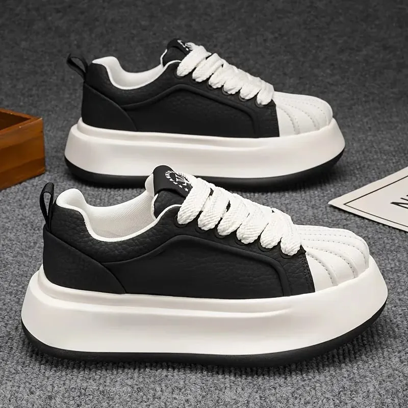 New Men'S Thick-Soled Height-Increasing Comfortable Lightweight Versatile Shoes Trendy And Minimalist Casual Sports Footwear