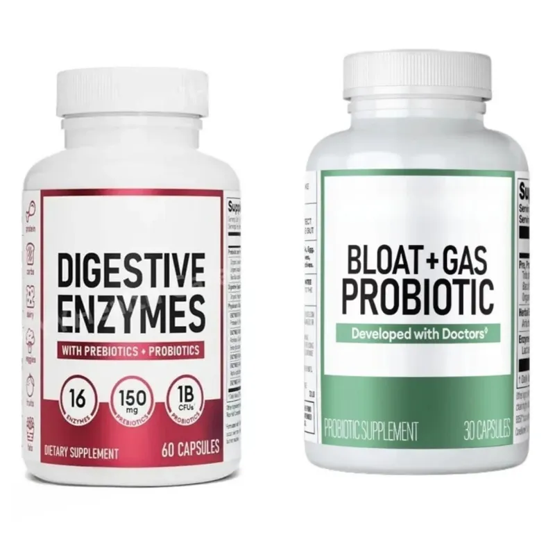 60 Billion Probiotic Capsules with Acacia Fiber Postbiotic Herbal and Enzyme Blend Gut Health Support Gas Relief for Adults 30ct — image 10