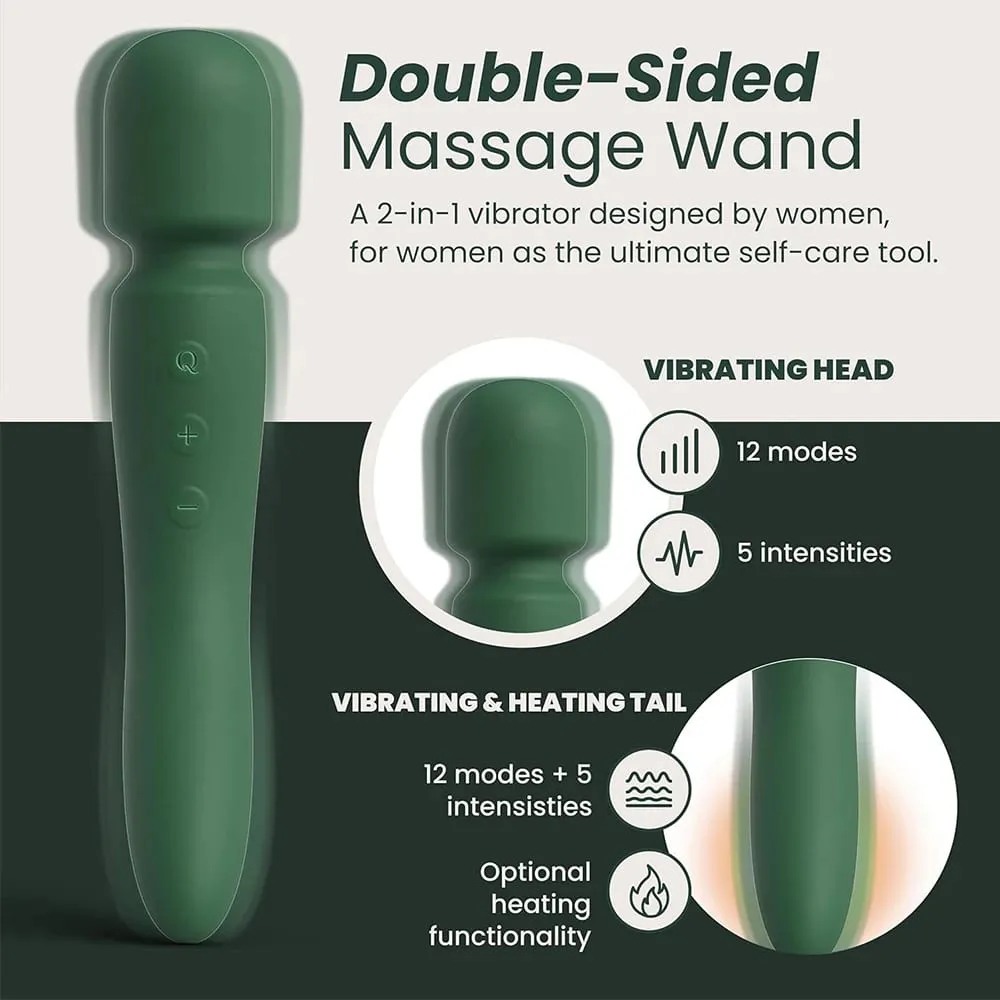 2 in 1 AV Wand Vibrator for Women Clit G-Spot Stimulator Nipples Breast Massager Female Masturbator Sex Toy for Women
