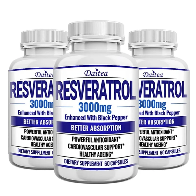 Resveratrol Supplement Capsules - Anti-Aging Cardiovascular & Joint Support Skin Health — image 11
