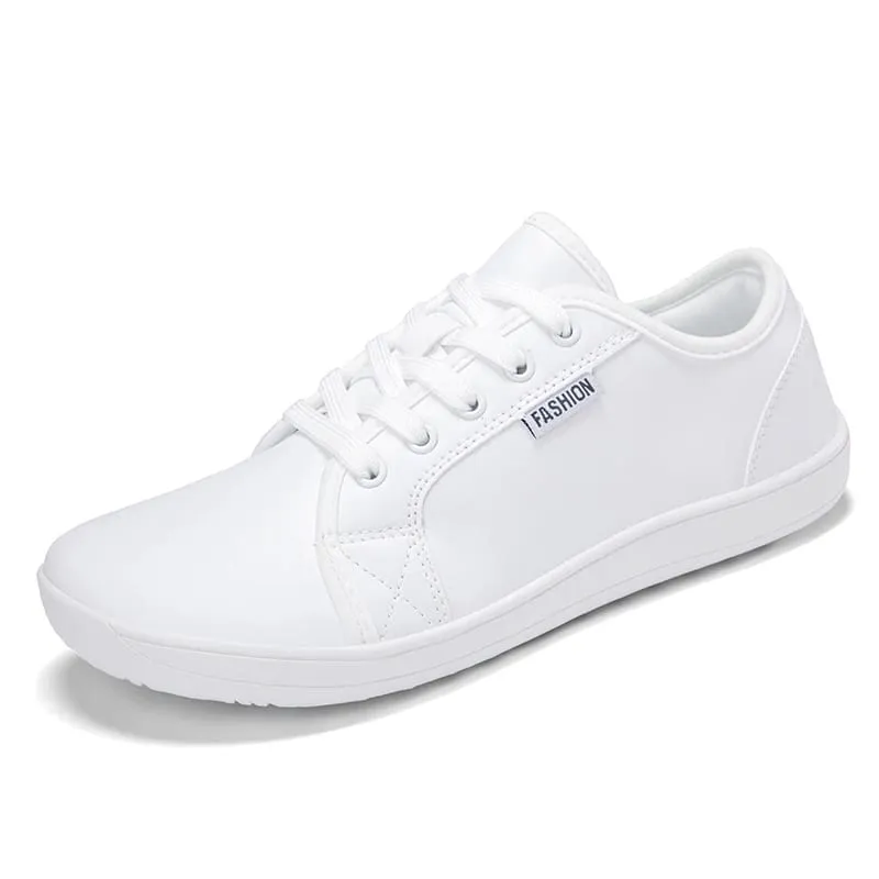 Oiaano Wide Toe Men Minimalist Shoes Comfortable Sneakers Leather Casual Shoes Black Slip On Leisure Loafers Drive Office