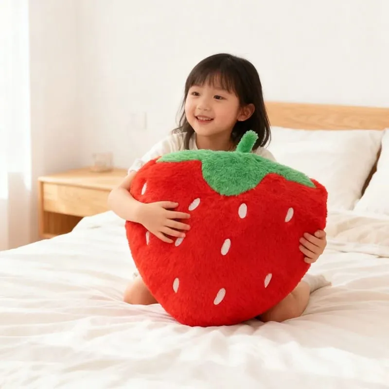 Strawberry Pillow Soft Stuffed Plush Toys Sweety Strawberry Sofa Hugging Pillow For Home Cushion Fruit Theme Birthday Gifts
