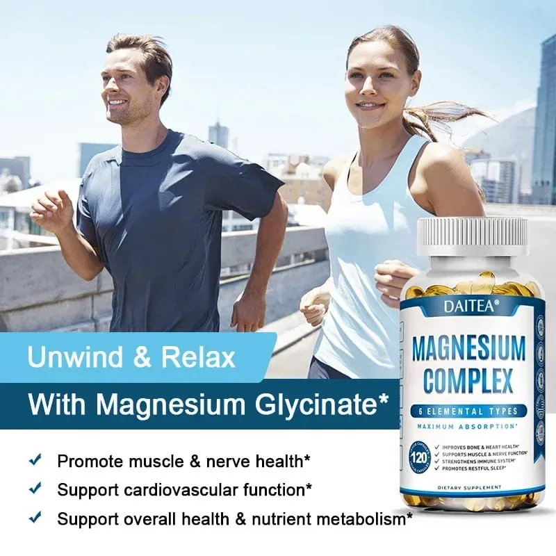 Magnesium Complex Capsules - Pandagdag sa Kalusugan ng Muscle at Cardiovascular na Stress sa Pagtulog at Formula ng Pagkabalisa — image 2