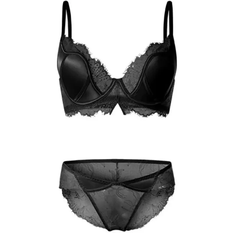 Satin Lace Push Up Bra Women Sexy Thin Breathable Minimizer Full Coverage Anti Sagging Wireless Lift Lingerie 32-38AB