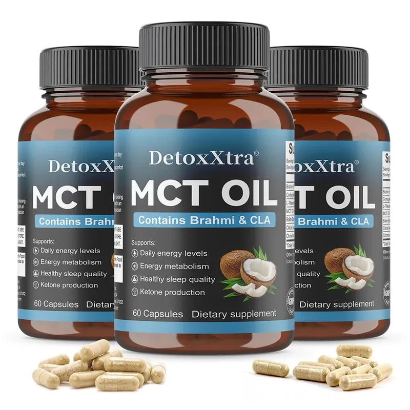 MCT Oil Capsules Natural Clean Energy & Cognitive Focus Supplement Clarity Brain & Body Gut Wellness Support Non-GMO — image 10