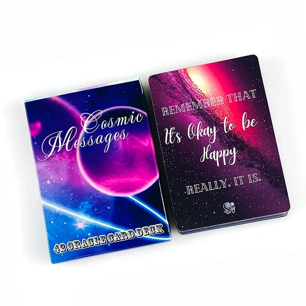 NEW Cosmic Messages Oracle Cards Deck A 42 Oracle Cards Twin Flame Love Message Prophecy Divination Cards Game Board Game — image 2